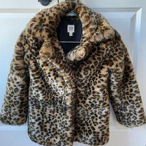 girls leopard coat
